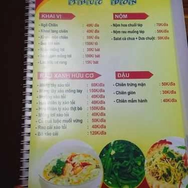 Thực đơn- Nhà Hàng Sạch Dương Thành