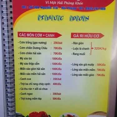 Thực đơn- Nhà Hàng Sạch Dương Thành