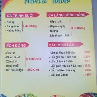 Thực đơn- Nhà Hàng Sạch Dương Thành