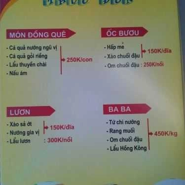 Thực đơn- Nhà Hàng Sạch Dương Thành