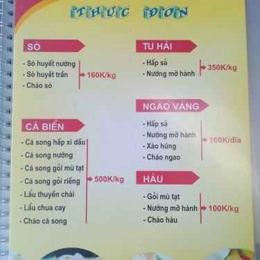 Thực đơn- Nhà Hàng Sạch Dương Thành