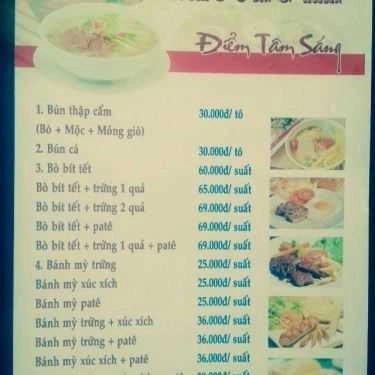 Thực đơn- Nhà Hàng Trường An - Hồ Sen