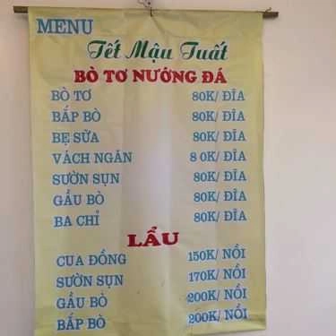 Thực đơn- Nhà Hàng Tuấn Bếp - Lẩu Các Loại