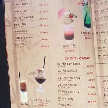 Thực đơn- Nhà Hàng Nam Cháo - Quán Nam