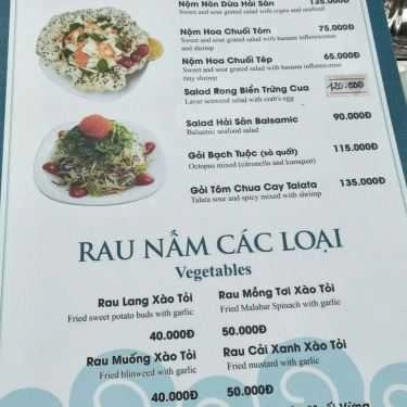 Thực đơn- Talata - Nhà Hàng Hải Sản