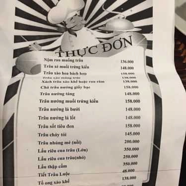 Thực đơn- Nhà Hàng Trâu Ngon Quán