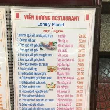 Thực đơn- Viễn Dương - Nhà Hàng Hải Sản