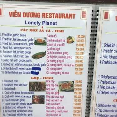 Thực đơn- Viễn Dương - Nhà Hàng Hải Sản