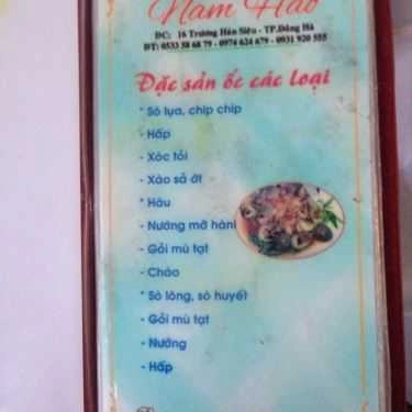 Thực đơn- Nhà Hàng Nam Hào