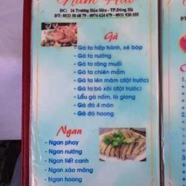 Thực đơn- Nhà Hàng Nam Hào