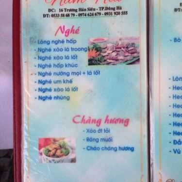 Thực đơn- Nhà Hàng Nam Hào