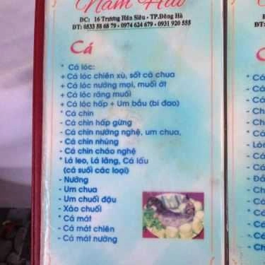 Thực đơn- Nhà Hàng Nam Hào