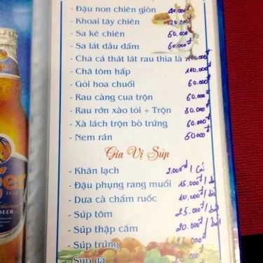 Thực đơn- Phi Thuyền - Nhà Hàng Nổi