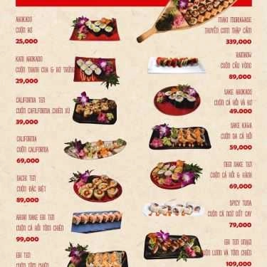 Thực đơn- Nhà Hàng Sachi Japanese Restaurant
