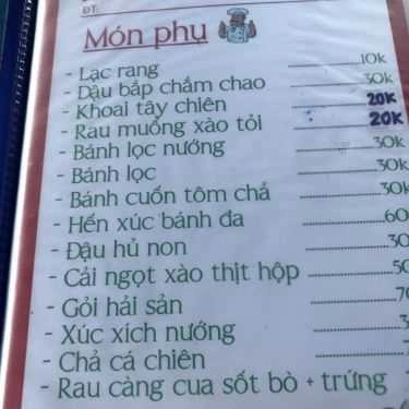 Thực đơn- Nhà Hàng Tu Ti Quán - Lẩu Nướng Cay & Hải Sản Tươi Sống