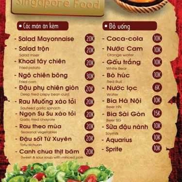Thực đơn- Nhà Hàng Bamboo Singapore Food - Cơm niêu Singapore