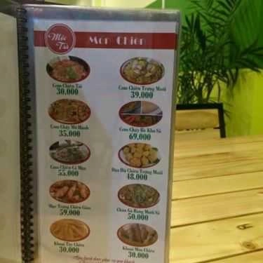 Thực đơn- Nhà Hàng BBQ Mộc Trà