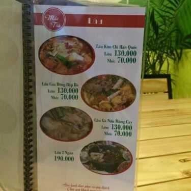 Thực đơn- Nhà Hàng BBQ Mộc Trà