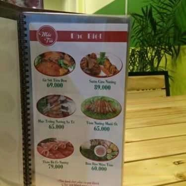 Thực đơn- Nhà Hàng BBQ Mộc Trà