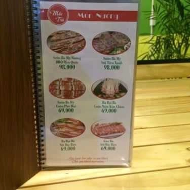 Thực đơn- Nhà Hàng BBQ Mộc Trà