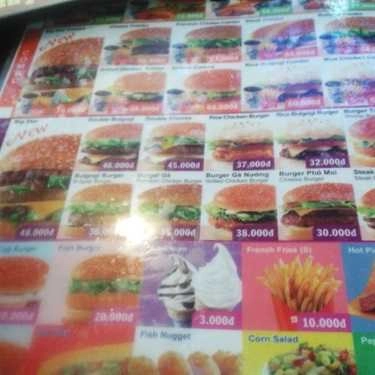 Thực đơn- Nhà Hàng Lotteria - CoopMart Tây Ninh