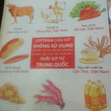 Thực đơn- Nhà Hàng Lotteria - CoopMart Tây Ninh