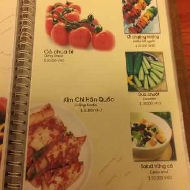 Thực đơn- Nhà Hàng Lẩu Nướng Không Khói - Nguyễn Thái Học