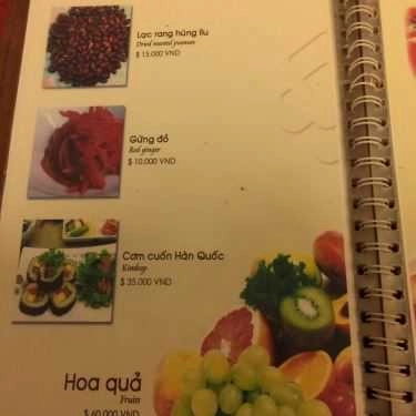 Thực đơn- Nhà Hàng Lẩu Nướng Không Khói - Nguyễn Thái Học