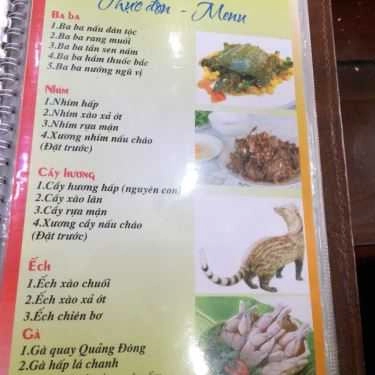 Thực đơn- Nhà Hàng Sơn Dê - Tổ Chức Hội Nghị, Sinh Nhật