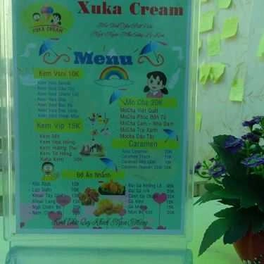 Thực đơn- Cafe Xuka Cream - Kem & Các Món Ăn Vặt