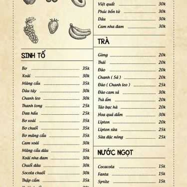 Thực đơn- Quán Ăn VOI - Food & Drink