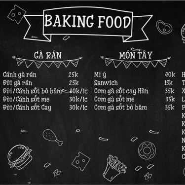 Thực đơn- Quán Ăn Baking Food - Pizza & Drinks