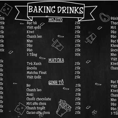 Thực đơn- Quán Ăn Baking Food - Pizza & Drinks