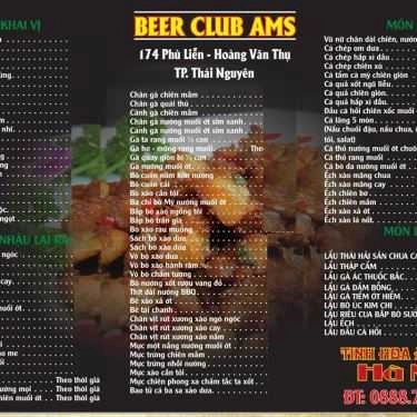Thực đơn- Quán Ăn Beer Club AMS - Ẩm Thực Việt