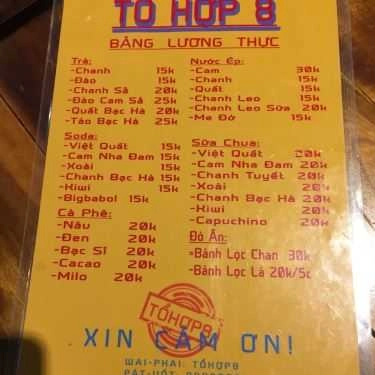 Thực đơn- Cafe Tổ Hợp 8 - Food & Drinks