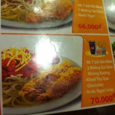 Thực đơn- Nhà Hàng Jollibee - Lương Ngọc Quyến
