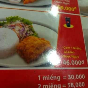 Thực đơn- Nhà Hàng Jollibee - Lương Ngọc Quyến