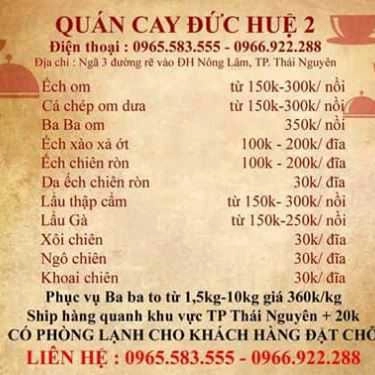Thực đơn- Quán Ăn Quán Cay Đức Huệ 2 - Lẩu Các Loại
