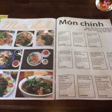 Thực đơn- Nhà Hàng Tasty Hội An - Ẩm Thực Hội An