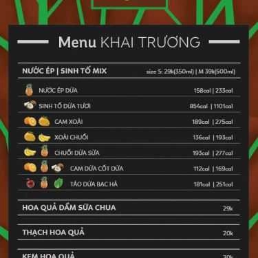 Thực đơn- Cafe Tasty Juicy