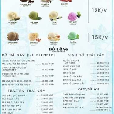 Thực đơn- Cafe 8Bingsu