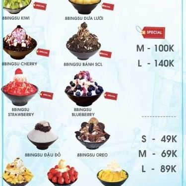Thực đơn- Cafe 8Bingsu