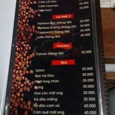 Thực đơn- Aucostic Coffee