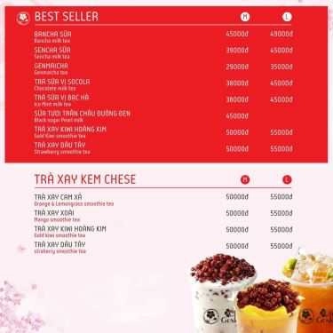 Thực đơn- Cafe Chagenky Tea - Vincom Plaza