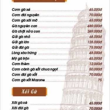Thực đơn- Nhà Hàng Cơm Tấm Sài Gòn - Vincom Thanh Hóa