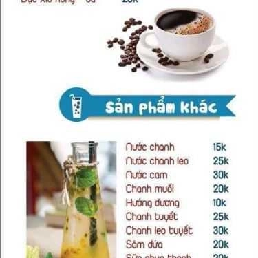 Thực đơn- Cookies Coffee