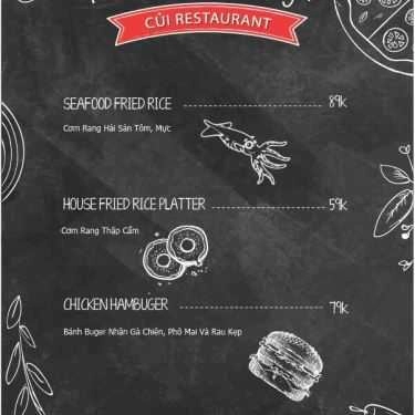 Thực đơn- Nhà Hàng Củi - Pizza & Pasta