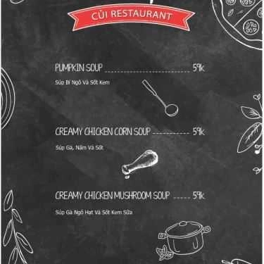 Thực đơn- Nhà Hàng Củi - Pizza & Pasta