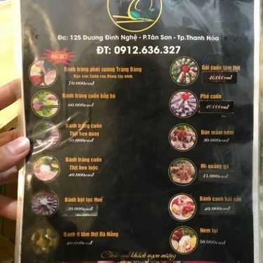 Thực đơn- Quán Ăn Cuốn 3 Miền