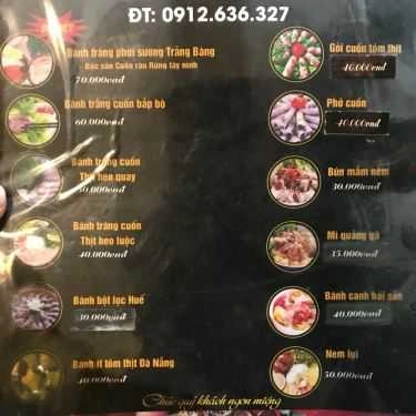 Thực đơn- Quán Ăn Cuốn 3 Miền